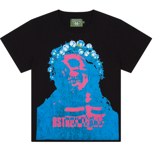 Denim Tears Bstroy Tears Crown Made Of Cotton Black Tee