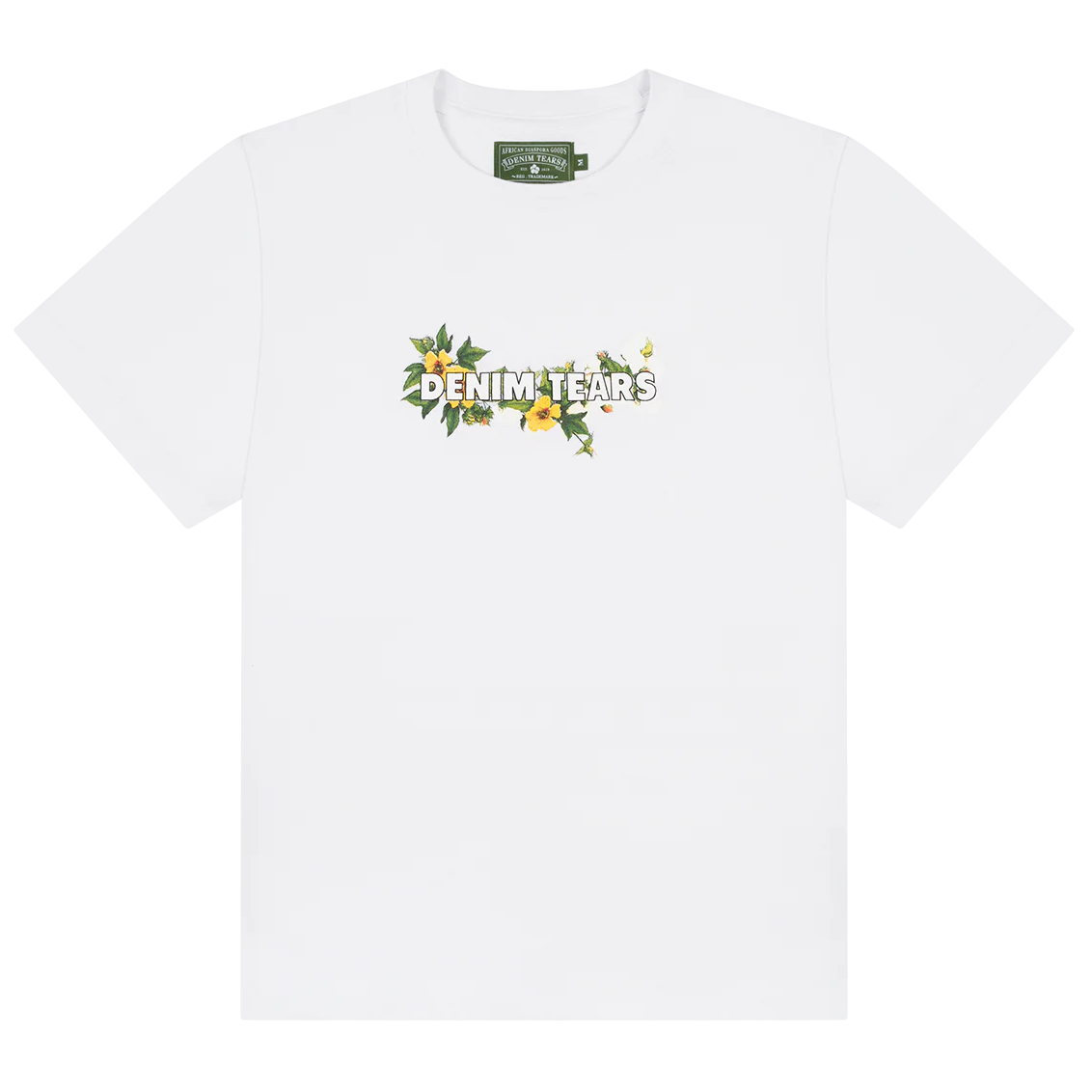 Denim Tears Cotton Floral Logo White Tee