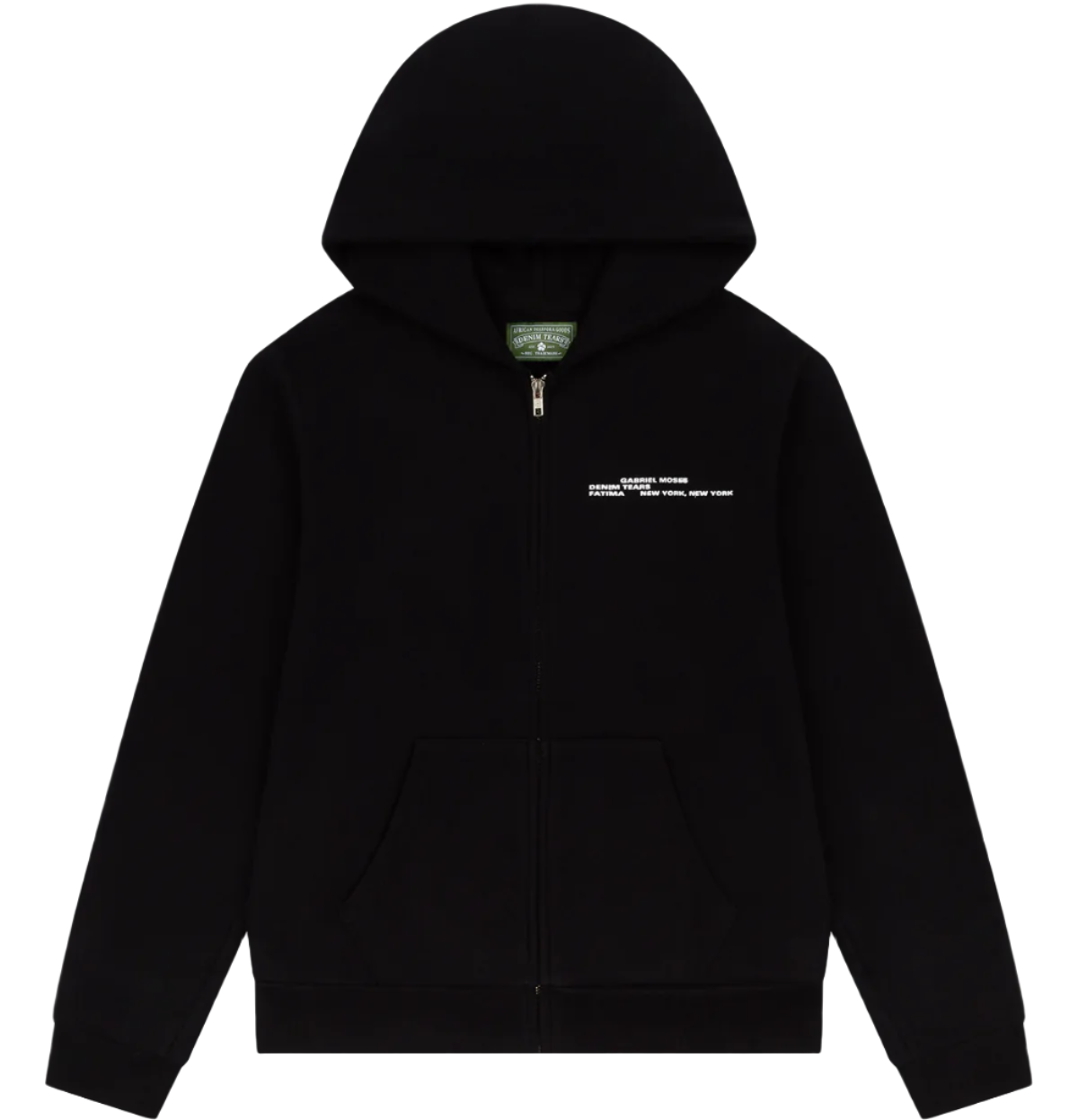 Denim Tears x Gabriel Moses Black Zip Up Hoodie - WyCo Vintage