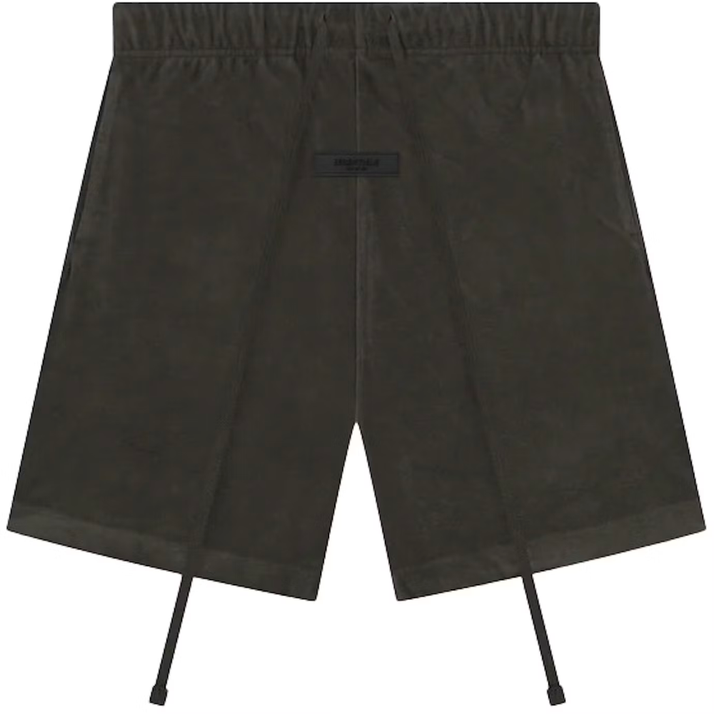 Fear Of God Essentials Off Black Terry Sweat Shorts