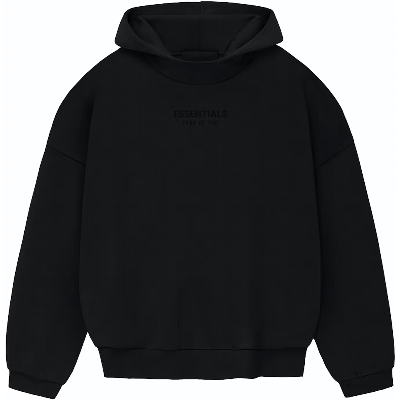 Fear Of God Essentials Jet Black Hoodie