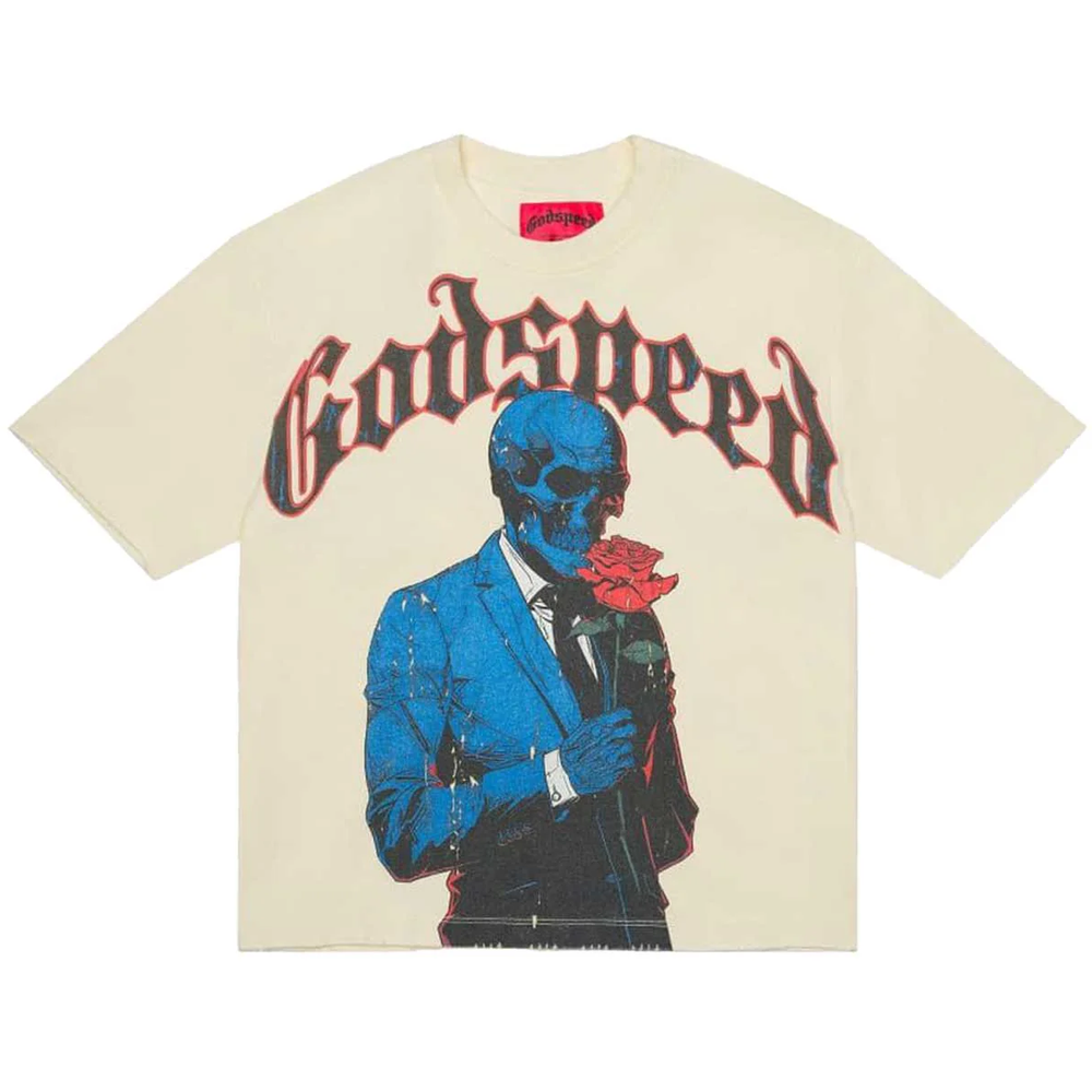 Godspeed Smell The Roses Bone Tee