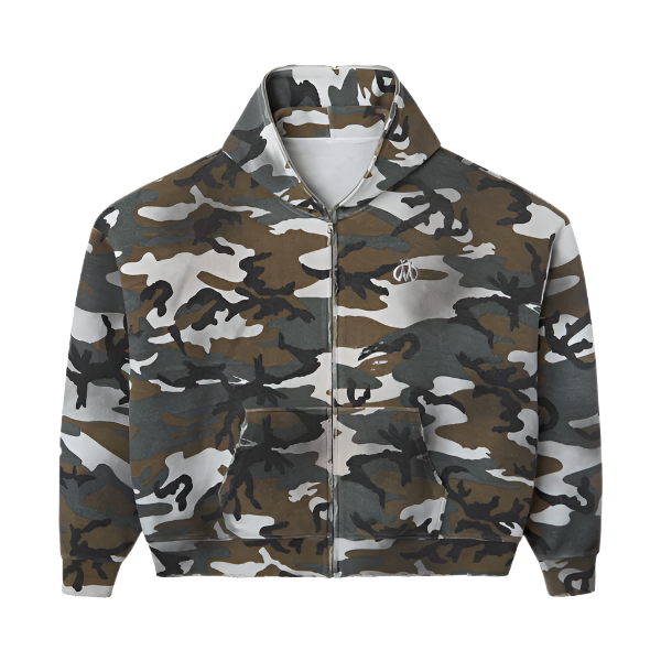 HMDD Thermal Zip Up Camo Hoodie – WyCo Vintage Broadway