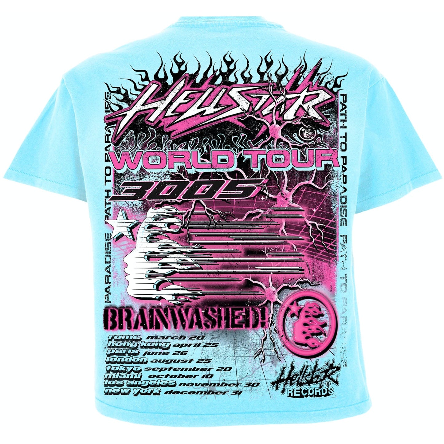 Hellstar Neuron Tour Light Blue Tee