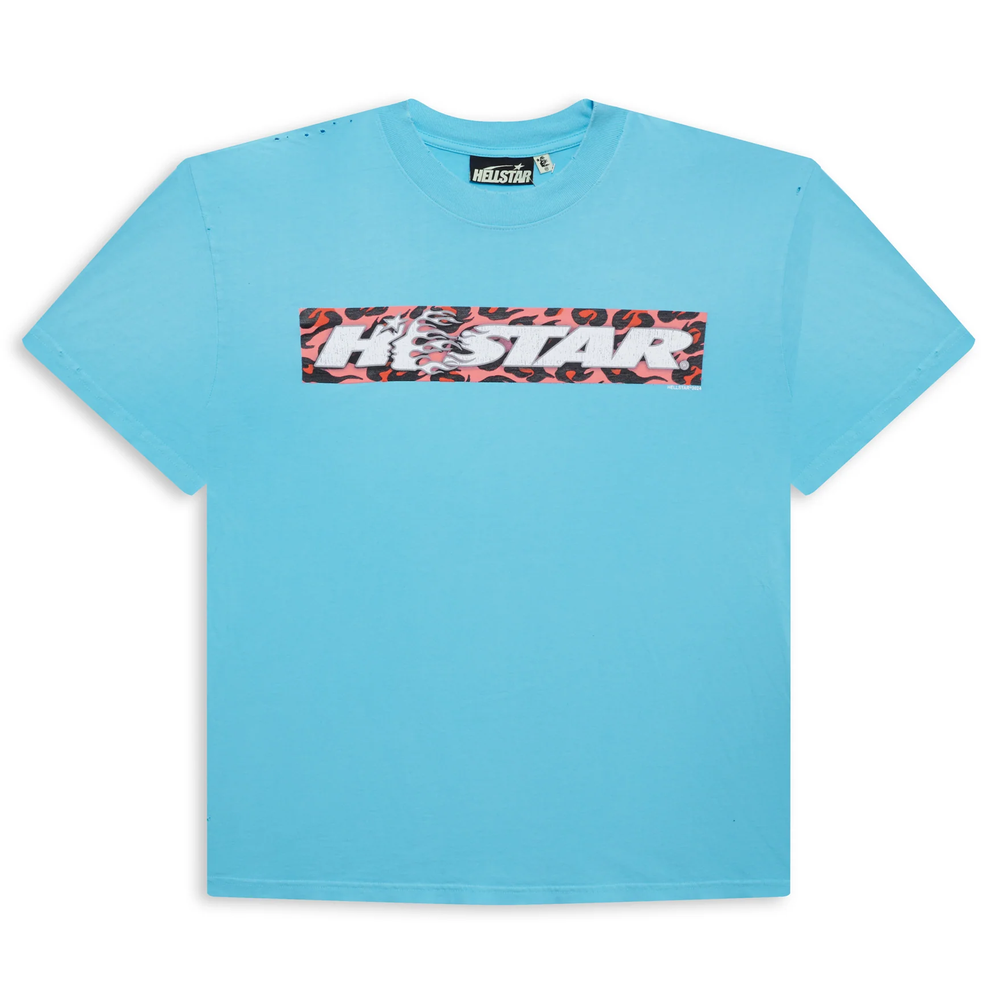 Hellstar Box Logo Blue Tee