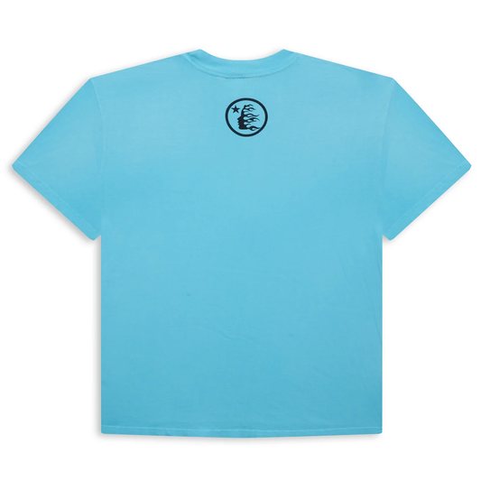 Hellstar Box Logo Blue Tee