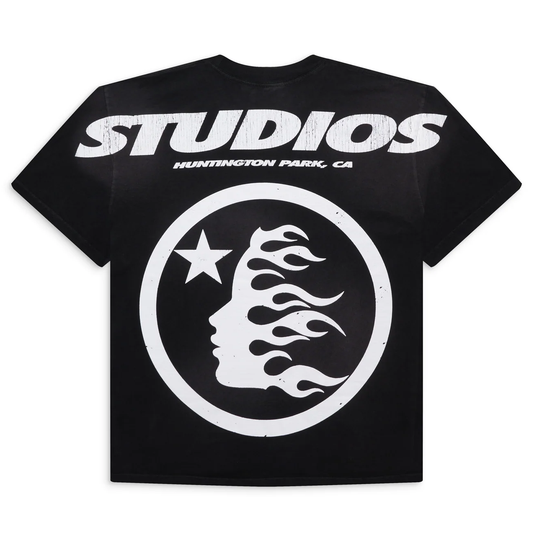 Hellstar Studios Glitter Cartoon Logo Black Tee
