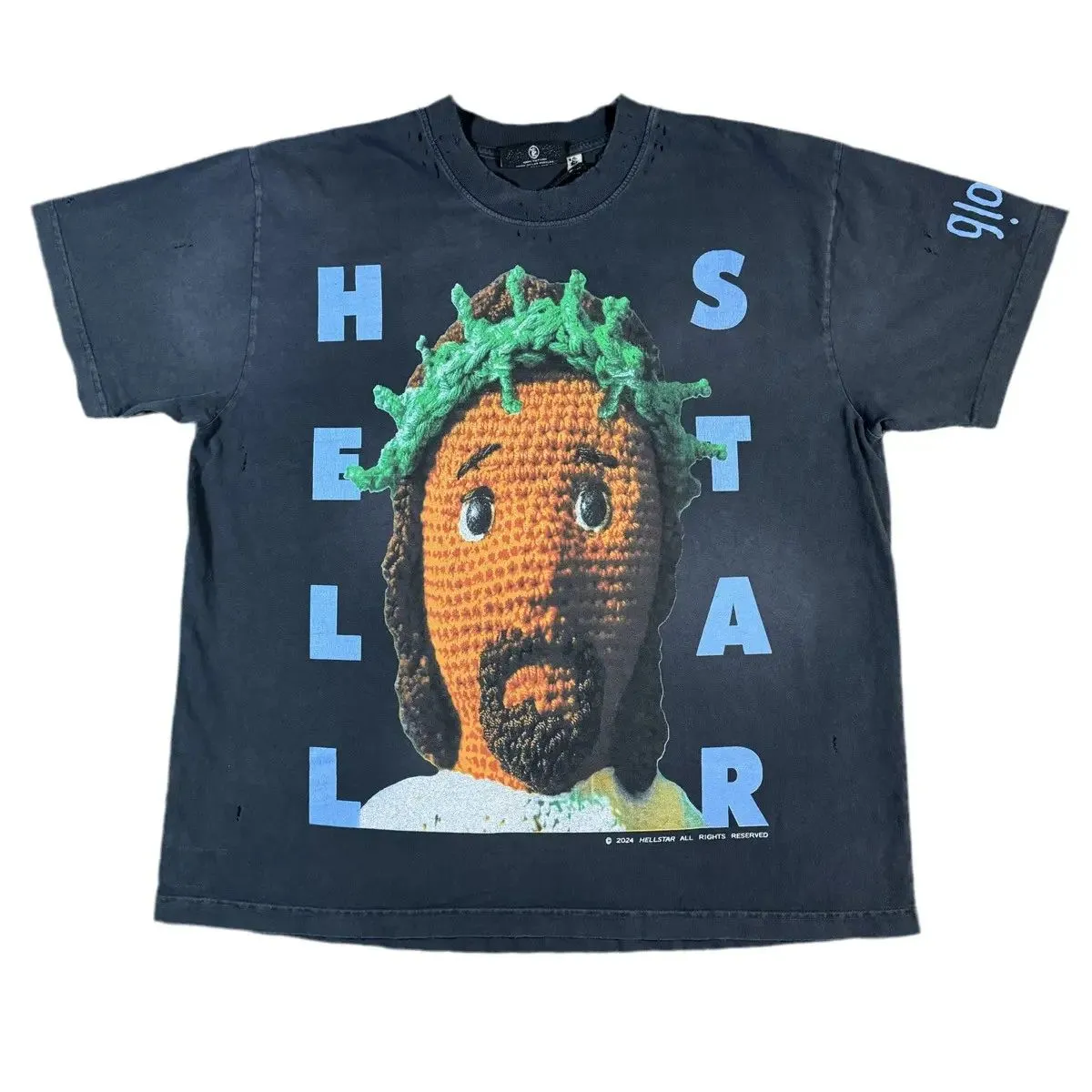 Hellstar Crochet Jesus Black Tee