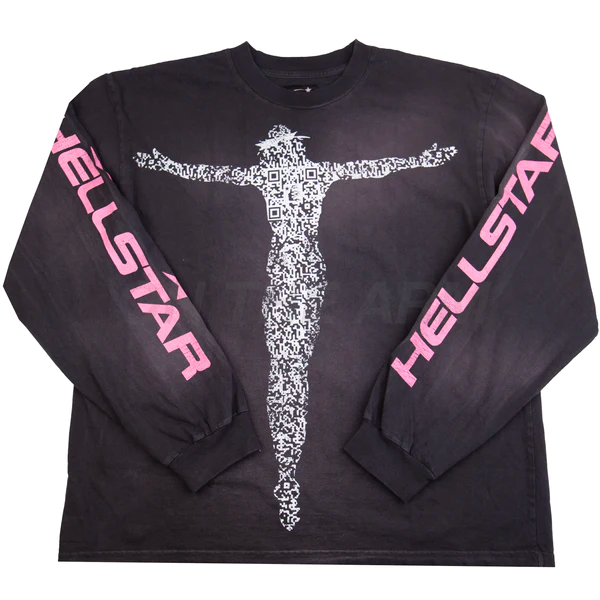 Hellstar QR Christ Black Longsleeve Tee