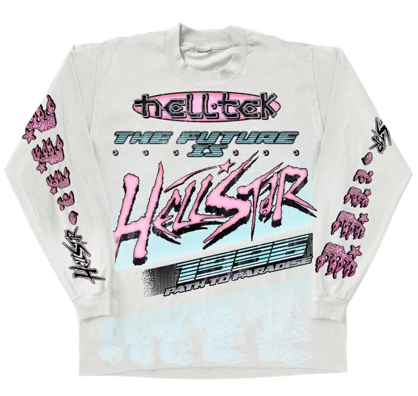 Hellstar Racer L/S White Tee