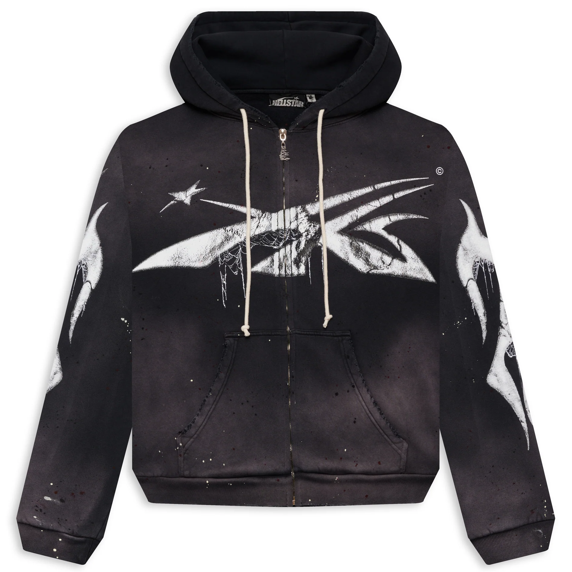 Hellstar Spiderweb Sport Logo Black Zip Up Hoodie – WyCo Vintage Hellstar Spiderweb Sport Logo Black Zip Up Hoodie – WyCo Vintage