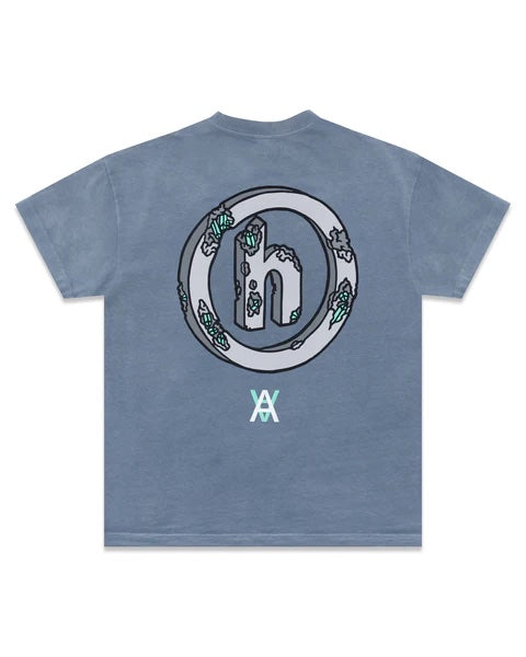 Hidden Eroded H Vintage Wash Blue Tee