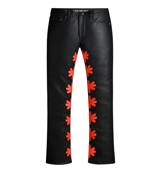 Lost Shdws Red Black Wax Pant