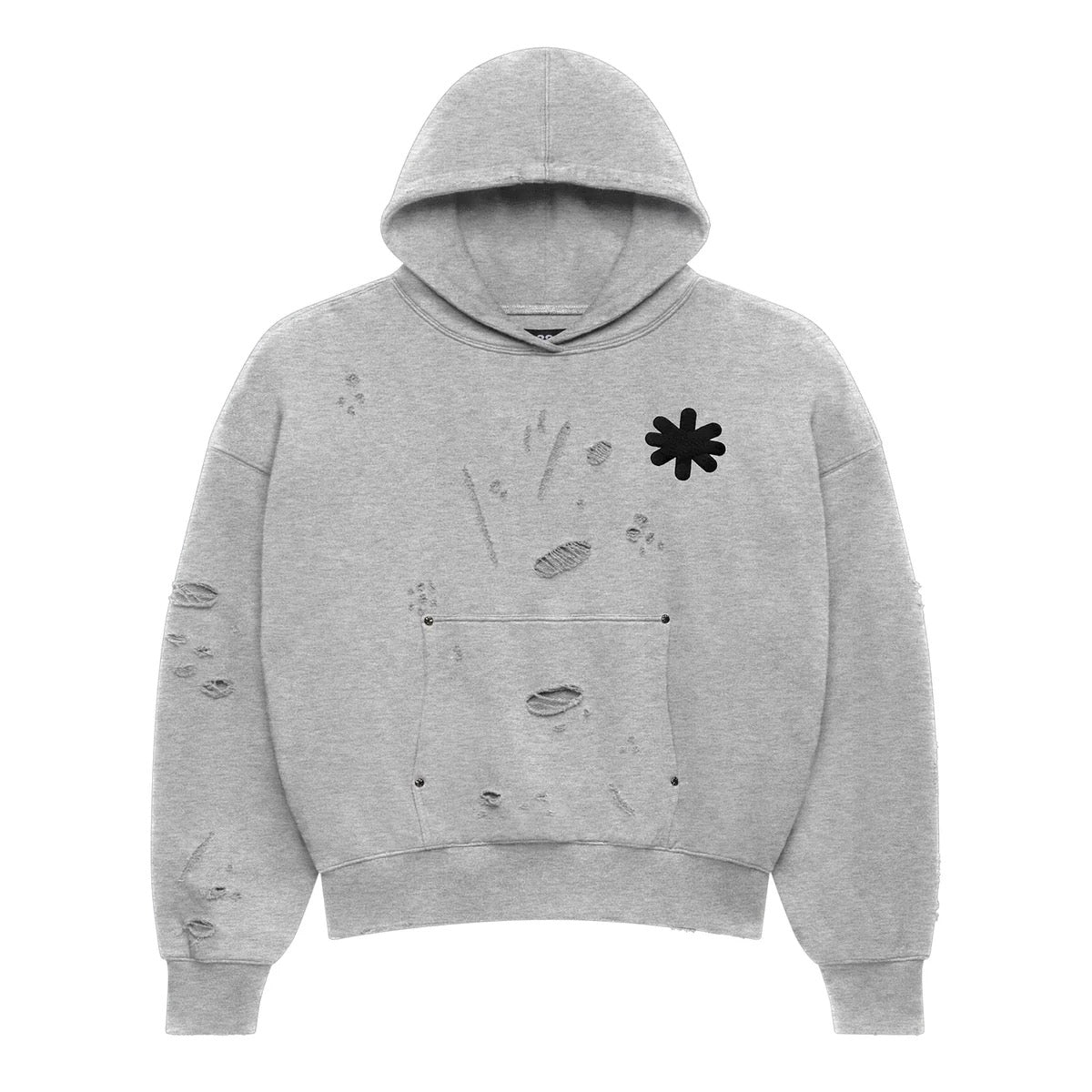 Lost Shdws DSTRY Double Layered Logo Grey Hoodie