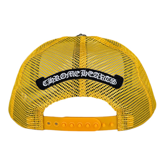 Chrome Hearts Multi Color Crosses Yellow/White Trucker Hat