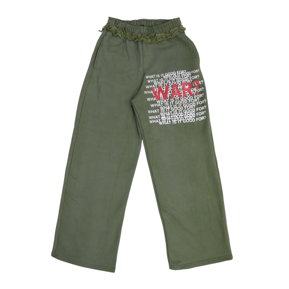 Imperil Vestures War? Army Green Sweatpants