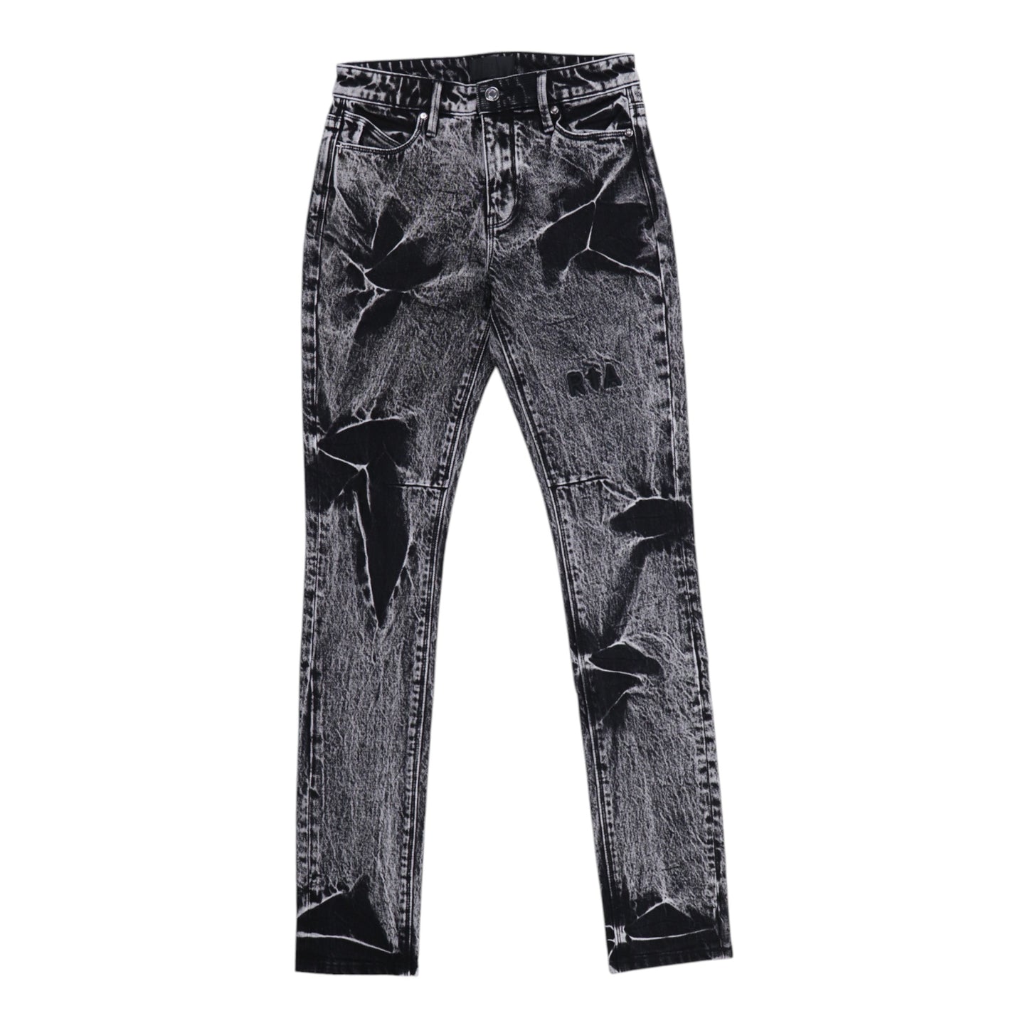 RTA Bryant Flower Acid Wash Denim Pants