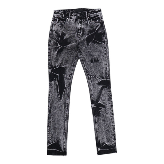 RTA Bryant Flower Acid Wash Denim Pants