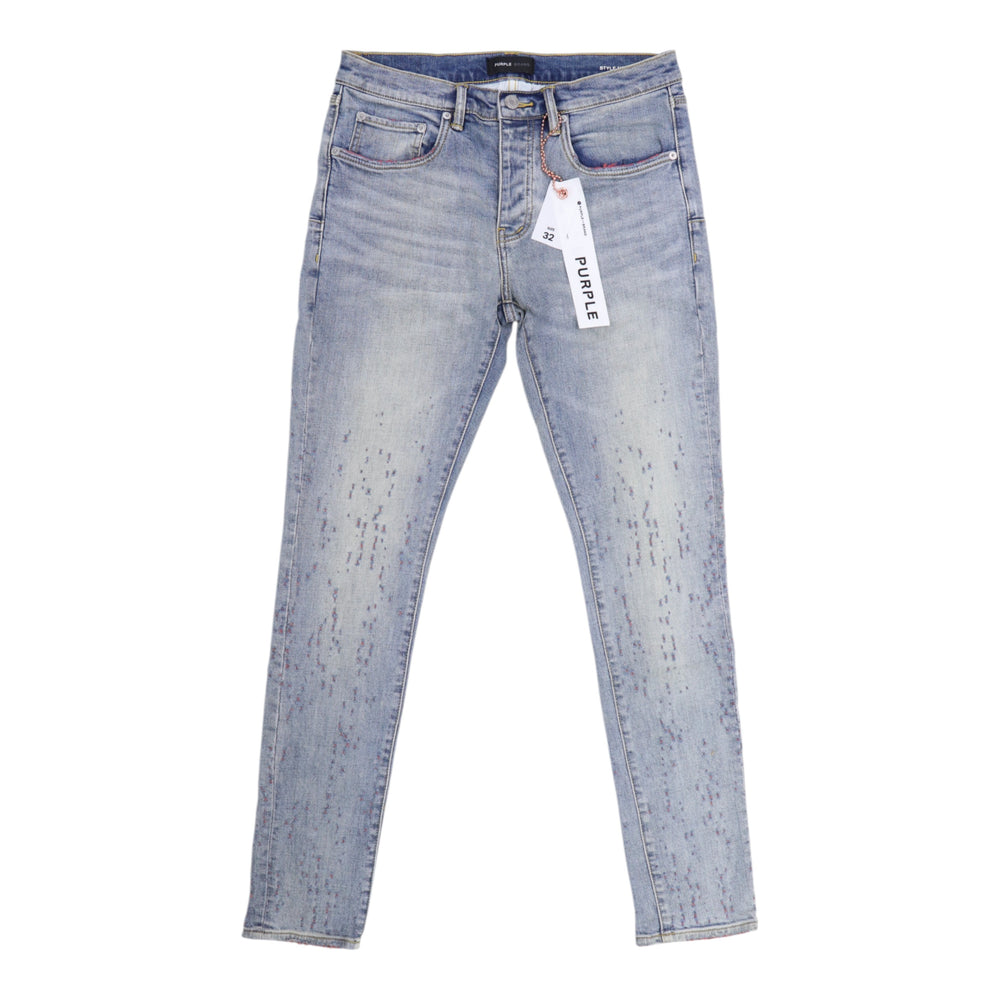 Purple Brand Indigo Color Weft Buckshot Denim Pants