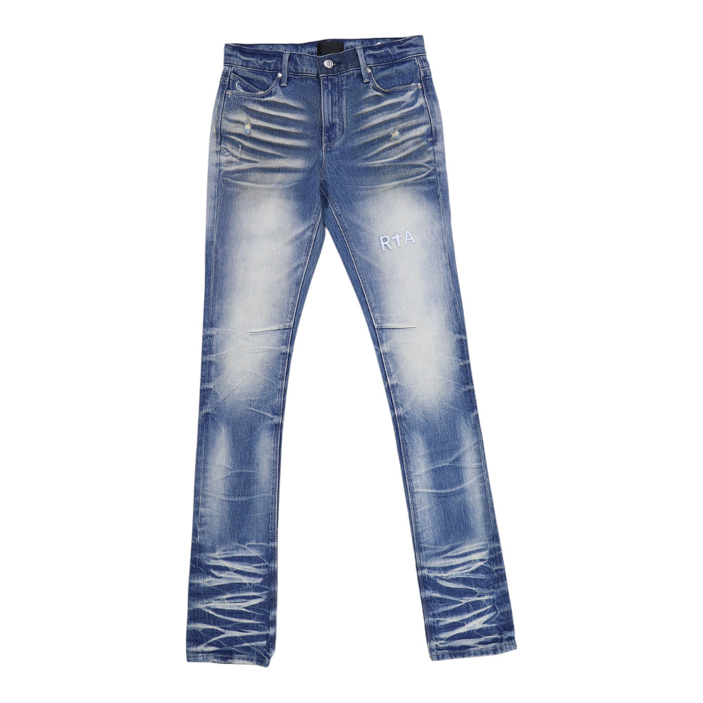 RTA Olivier Stacked Medium Blue Denim Pants
