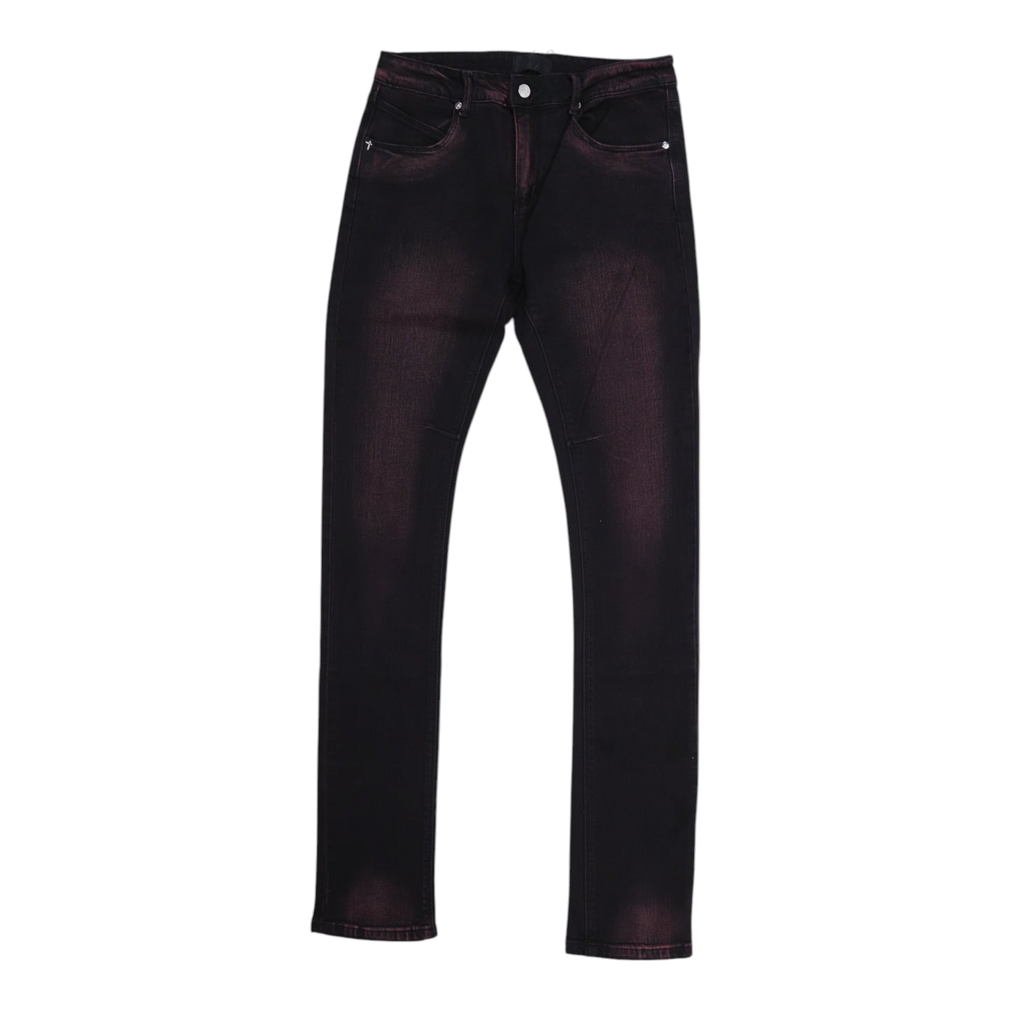 RTA Olivier Black Red Highlight Denim Pants