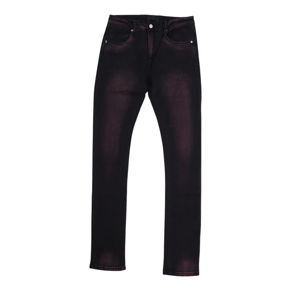 RTA Olivier Black Red Highlight Denim Pants