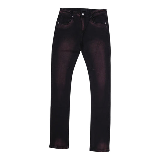 RTA Olivier Black Red Highlight Denim Pants