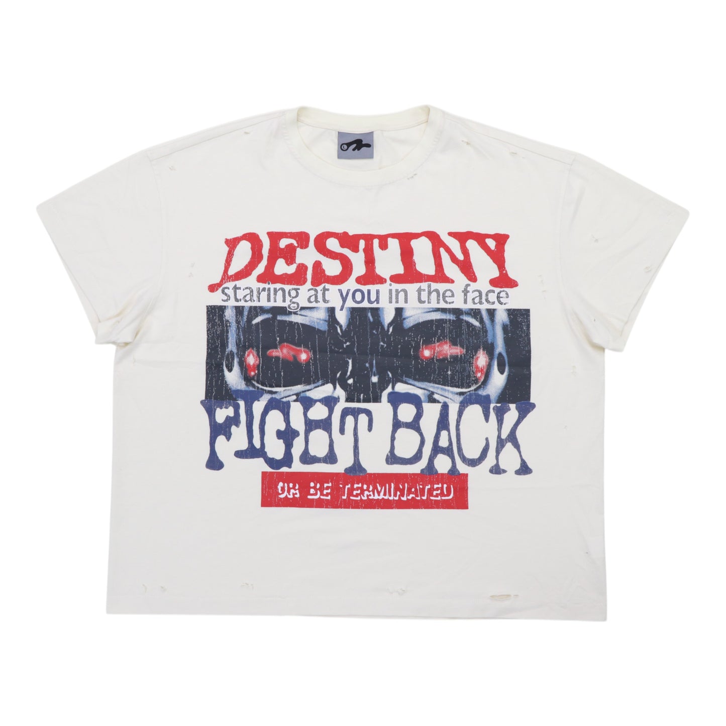 OTW Terminator Distressed Cream Tee