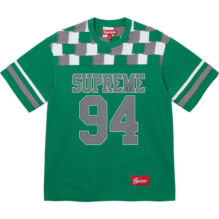 Supreme Patchwork Yoke Football Green Top
