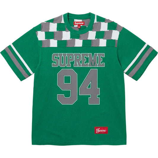 Supreme Patchwork Yoke Football Green Top