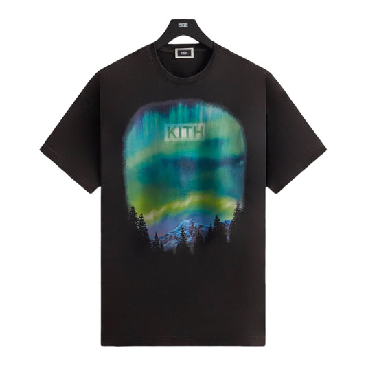 Kith Aurora Classic Logo Black Vintage Tee