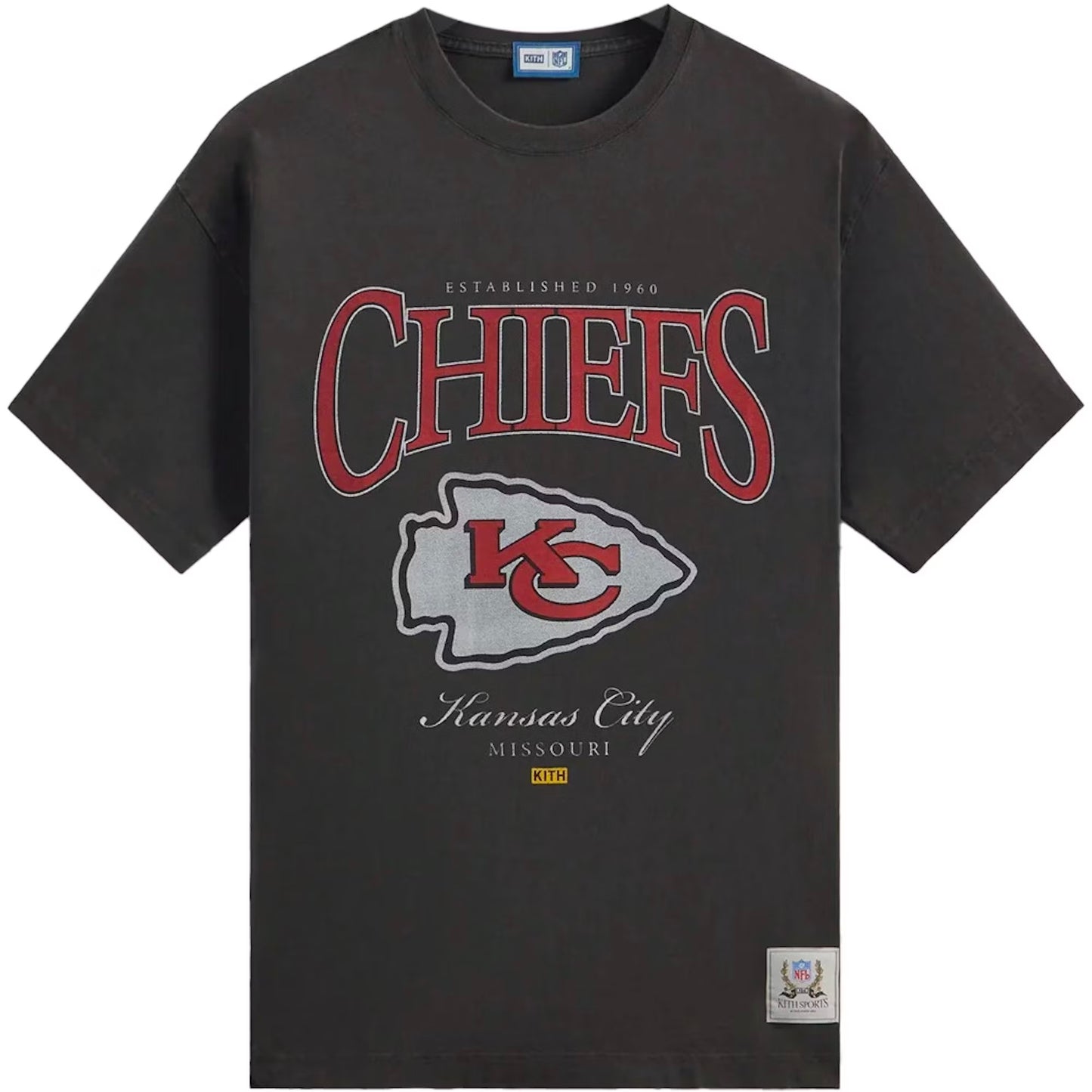 Kith x Kansas City Chiefs Vintage Black Tee