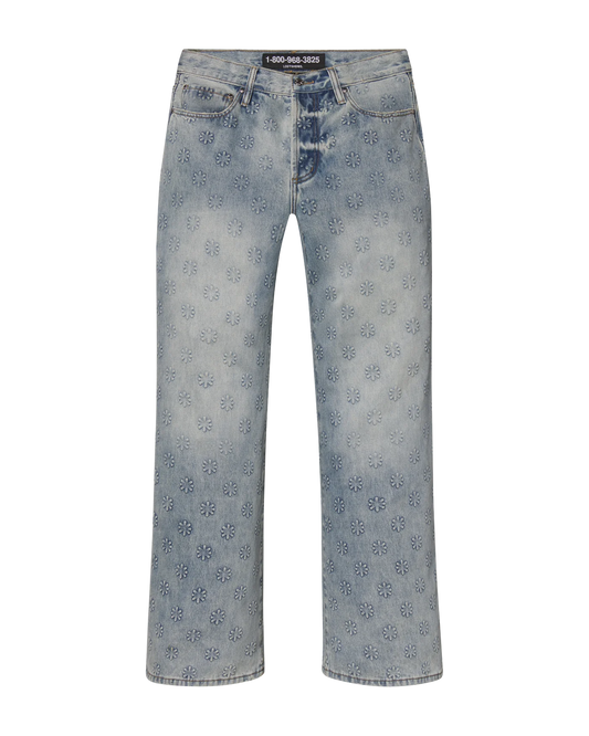 Lost Shdws Embossed Blue Denim