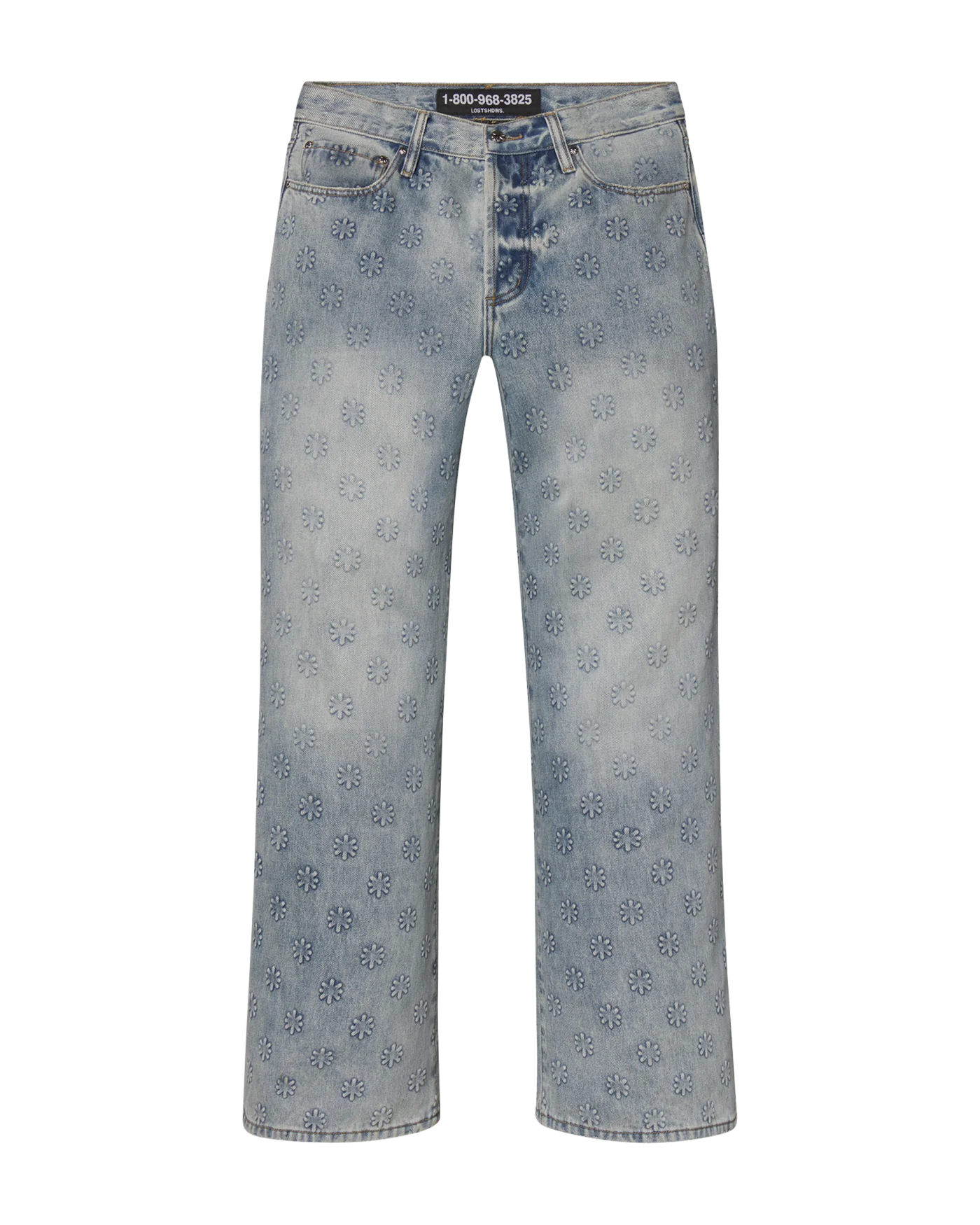 Lost Shdws Embossed Blue Denim