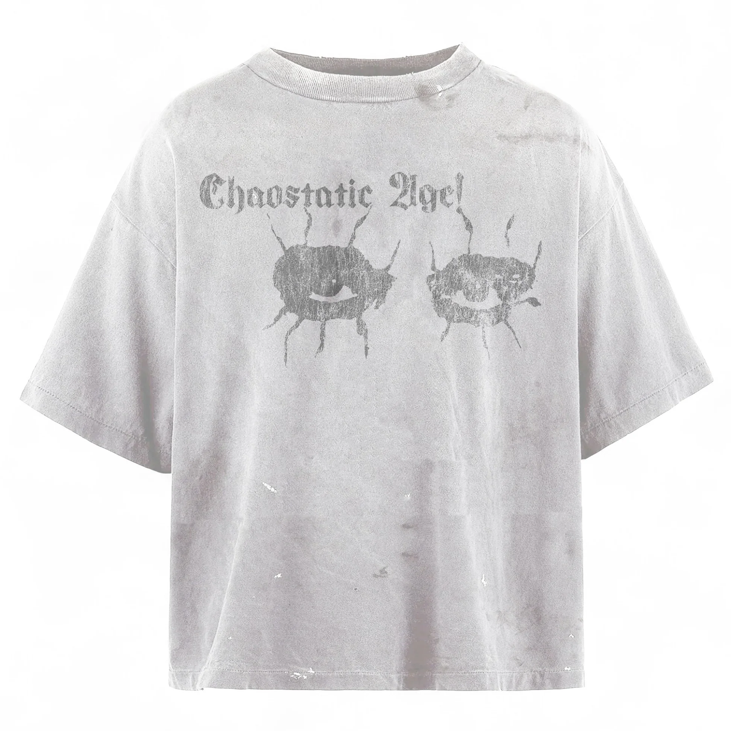 Lost Shdws Chaostatic Age! Distressed White Tee