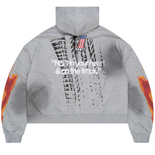 OTW Biker Grey Zip UP Hoodie