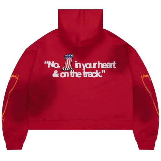 OTW Biker Red Zip Up Hoodie