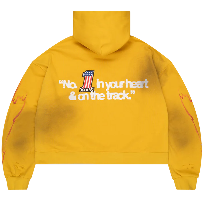 OTW Biker Yellow Zip Up Hoodie