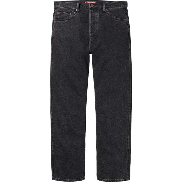 Supreme Washed Black Regular Jeans