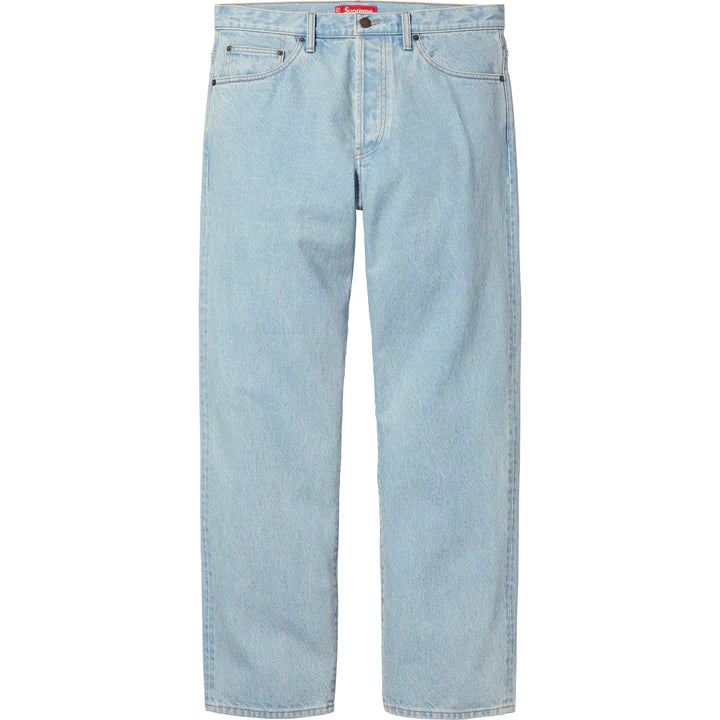 Supreme Washed Blue Regular Jeans