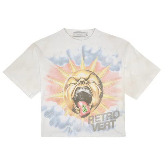 Retro Vert Sun Tongue White Tee