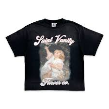 Saint Vanity Flower Girl Black Tee