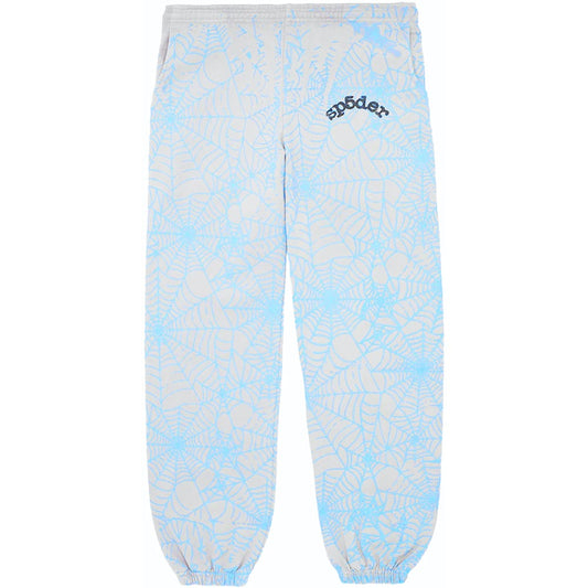 Sp5der AOP Web Heather Grey Sweatpants