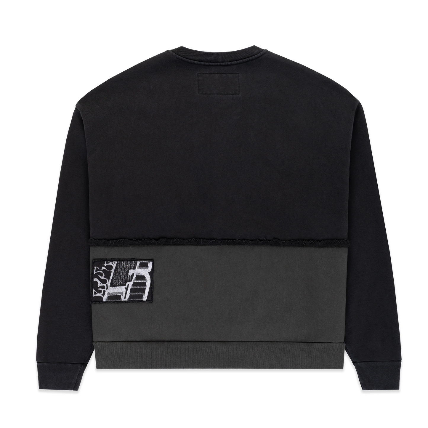 Sp5der Diffused Collegiate Black Crewneck Sweat Shirt