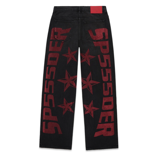 Sp5der MX555 Black Denim Pants