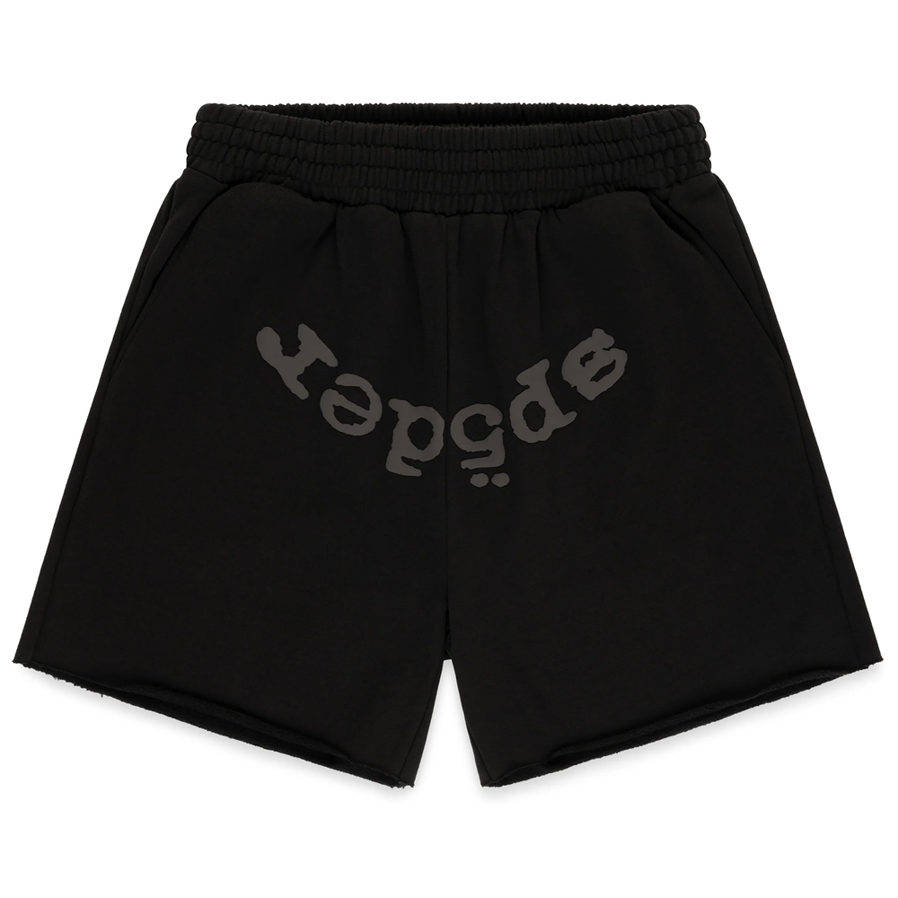 Sp5der OG Web V2 Phantom Black Sweatshorts