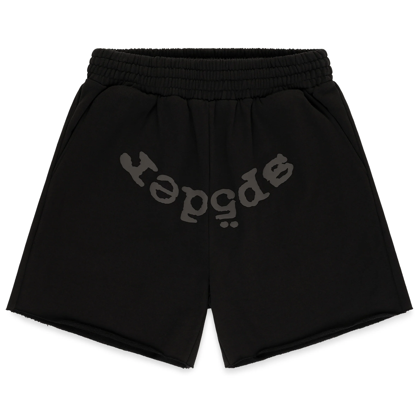 Sp5der OG Web V2 Phantom Black Sweatshorts