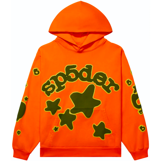 Sp5der Beluga Orange Hoodie