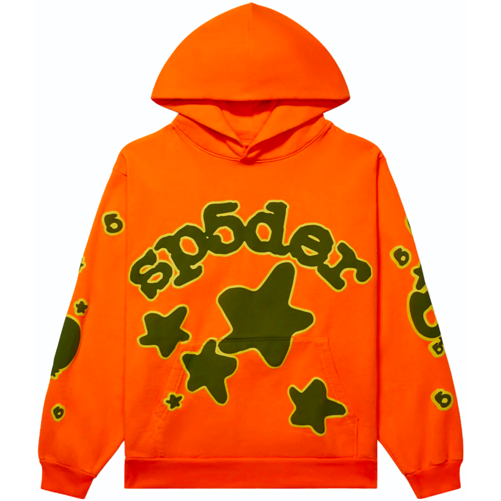 Sp5der Beluga Orange Hoodie
