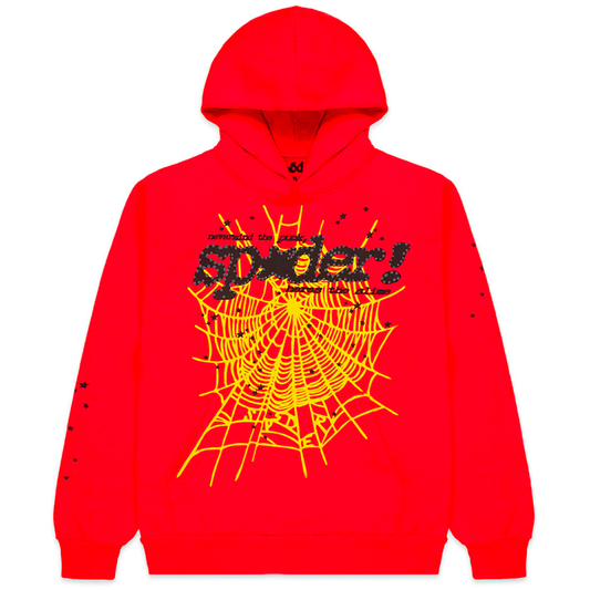 Sp5der Pink V2 Red Hoodie